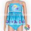 Fashion Style Kid One Piece Swimwear Ice Queen Print Bikini Baby Swimsuit