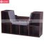 MDF wood 6 cube storage organizers kids bookcase with Reading seat and cushion