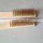 high quality wooden handle brass wire brush