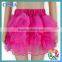 Hot Sale Last Fashion Mini Baby Girls Chiffon Hot Pink Pleated Tutu Skirts With Elastic Band Waistline girls puffy party dresses