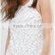 OEM Service Fashion Luxury Formal White Cami Dress Open Cross Back Beaded Sequins Mini Dresses In Paris