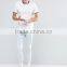 Custom Short Sleeve Baseball Collar Button Placket White Men's 100% Cotton Breathable Pique 200g Blank Casual Sport Polo T-Shirt