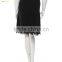 New Women Woven Cashmere Skirt With Lace