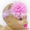 Lovely Toddler Floral Pink Hair Accessories Flower Baby Girl Lace Bulk Bow Headband 3pcs Gift Box