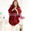 Anly wholesale new arrival women fashion wine red faux fur cape white