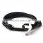 Men Anchor Wrist Band Leather Braided Bracelet