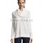Womens White Wool Knit Cowl Neck Winter Sweater