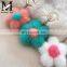 Fashion Design Factory Wholesale Mink Fur Flower Keychain Lovely Bag Car Mink Fur Keychain