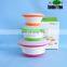 3 pcs set silicone collapsible bowl with lid