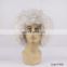 White color curly big afro synthetic wigs P309