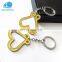 Valentine's gift heart shaped cheap custom soft enamel key ring couple heart keychain Christmas gifts metal key chains