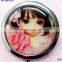 Cute Barbie doll fashion promotional matel pocket mirror