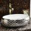 Bathroom luxury modern design golden ceramic oval electroplated wash art basin bowl for wholesale in mid east market