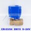 1/2" DN15 9V-24V DC Brass Motorized Ball Valve,2 way Electrical Ball Valve mini CR-03/CR-04 Wires water automatic valve