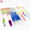 52Pcs Aluminum Crochet Hooks Colorful Soft Plastic Handle Aluminum Weave Craft Crochet Hook Knitting Needle Set