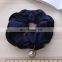 Ladies Winter Ruched Hair Rope Plain Color Imitation Pearl Pendant Charms Ponytail Holder Geometric Large Intestine Scrunchies