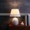 Hot sale cheap wholesale white ceramic modern nightstand lamps  for hotel home decor