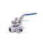 ss316 stainless steel 3-way ball valve 6000 psi dn100