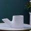 Wholesale Small White Stump Creative Custom Ceramic Vase For Office Home Decoration