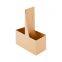 2 Cup Disposable Drink Carrier with Handle, Kraft Paperboard Cup Holder for Hot or Cold Drinks, to Go Coffee Cup Holder for Food Delivery Service