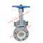 manual handwheel operation ceramic knife gate valve ceramic discharge valve for fly ash system