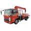 mobile self loading flatbed truck with 8 ton knuckle boom crane