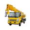 Hydraulic small truck crane drilling crane trucks with crane with basket
