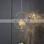 Led Round Pendant Lights Crystal Ring Hanging Lamps Gold Bedside Lighting Decoration Rotatable Luxury Droplight