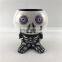Halloween ceramic cartoon pumpkin shape cookie candy jar