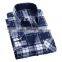 Spring and autumn men's plaid shirt youth brushed long-sleeved shirt men's students Slim autumn men's shirt tops