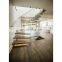 Modern indoor metal iron straight stair mono stringer floating staircase