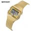 Sanda 6017 2020 Men Electronic Reloj Watch LED Chronograph Stainless Steel Mesh Waterproof Digital Sports Watches
