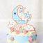 Creative Cartoon Star Moon Clouds Cake Topper for Party Baking Decoration Celebration Suppliers Plug-in Paper Cake Topper