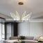 New Luxury American K9 Crystal Chandelier Light Butterfly Creative Brass Staircase Pendant Lamp