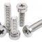 Anti Corrosion SS Cross Recessed Screw , Fully Threaded Cheese Head Screw