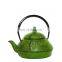 Green color enmael wholesale cast iron teapot