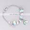 2022 New Women Colored Glaze Beaded Handmade Adjustable Silver Plated Bracelet