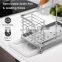 Sponge Drain Holder Stainless Steel Wall Mounted Dish Drying Rack Punch Freestanding Kitchen Dish Rack Sink Caddy Organizer