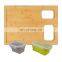 Bamboo Cutting Board Over The Sink With Collapsible Removable Strainer And Juice Groove