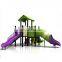 Outdoor Treehouse Playground Backyard Equipment with Slide