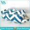 Rectangle Shape Chevron Toilet Bag With Handle Cotton Canvas Shower Bag