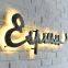 Gold Backlit Sign Store Decor Led Sign Vintage Decorative Metal Wall Letter Luminous Shop Sign