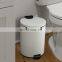 Modern Houseware Products 410 Stainless Steel 12L Pedal Trash Bin with Cover closing Slowly and Mutely Round Trash Can