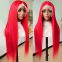 red#straight hair wave Lace Front Wig Human Hair Wigs 13X4 Lace Front Wig
