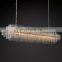 Custom Made Modern  Large  EMILE RECTANGULAR Linear CHANDELIER Hotel  Villa  Decorative Iiving Room  Luxury Ceiling Chandelier