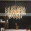 Modern Villa K9 Crystal Chandelier Hand Blown Indoor Pendant Lamp for Dining Table LED Light Source with Brass and Iron Body