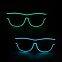 Gafas de sol de fiesta LED con cargador USB de Navidad, gafas luminosas LED recargables inalámbricas