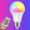 Smart WiFi Bulb Dimmable 10W A70 E27 B22 Globe LED RGB+White Lamp Remote Control White AC Powered CE