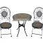 2015 Hot Sale Outdoor Metal Stone Mosaic Round Table and Chair Bistro Set