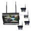 Mirror Normal NTSC PAL Adjustable Waterproof Infrared Quad Split Screen Portable Car Rearview Wireless Cameras with Recording